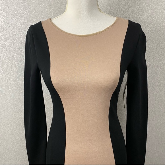 Alice And Olivia Employed Amena Colorblock Tan Dress - Picture 7 of 12